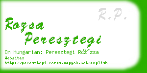 rozsa peresztegi business card